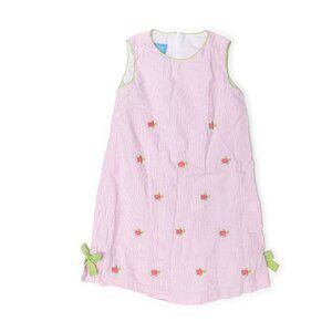 Anavini Embroidered Seersucker Dress
